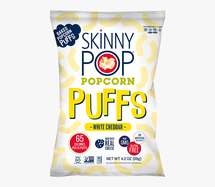 Skinnypop White Cheddar Popcorn Puffs, HD Png Download