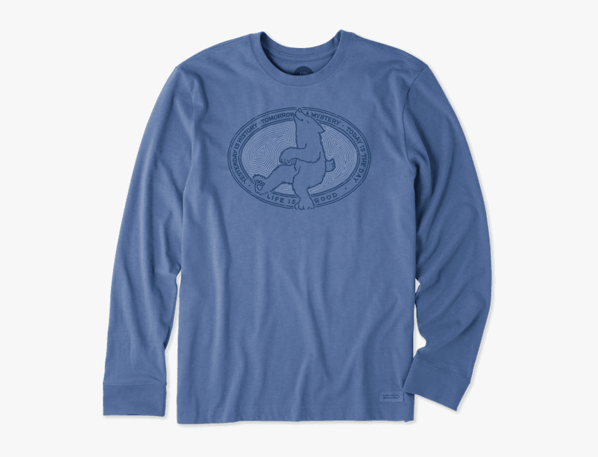 Men S Todays Bear Long Sleeve Crusher Tee, HD Png Download