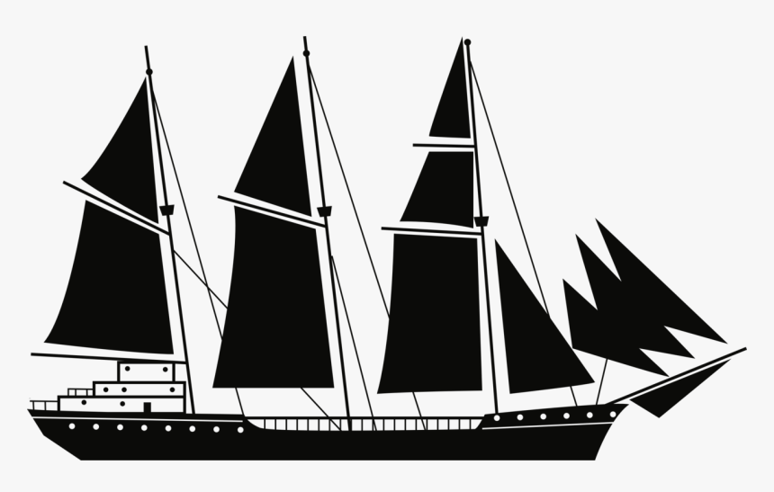 Sailboat Clipart Navy Blue Sailboat, HD Png Download