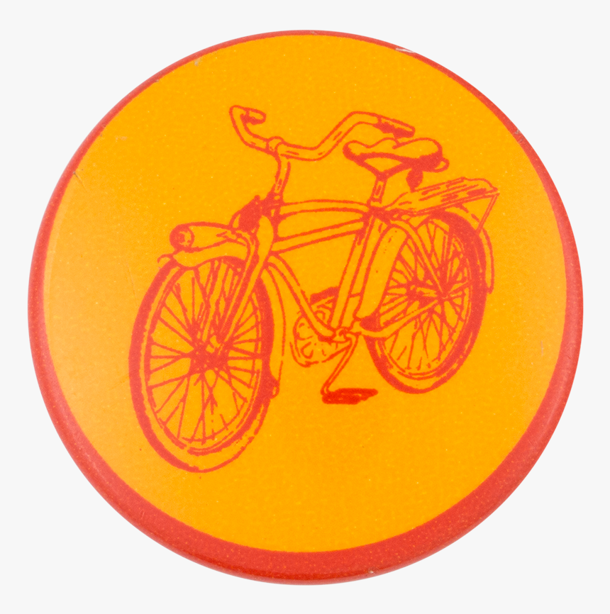 Bicycle In Red And Yellow Art Button Museum, HD Png Download