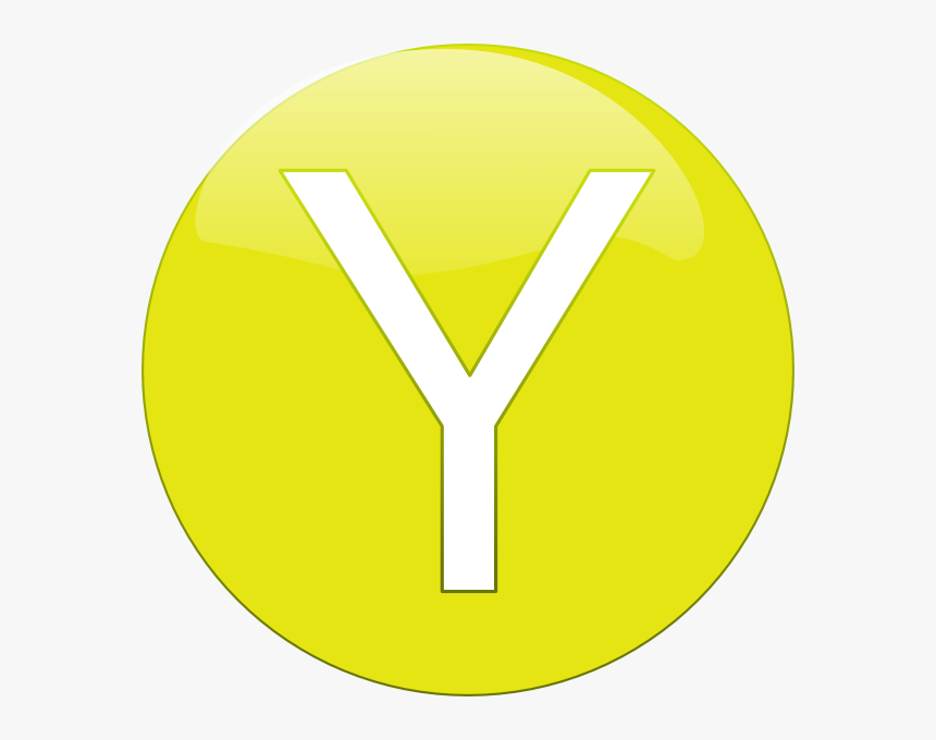 Yellow Button Clip Stroke Y Text Svg Clip Arts, HD Png Download