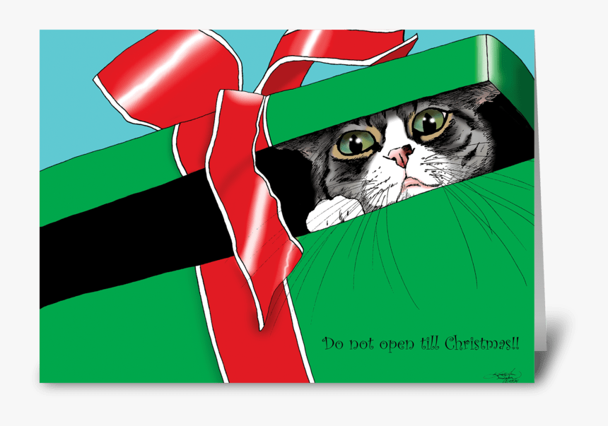Do Not Open Till Christmas Greeting Card, HD Png Download