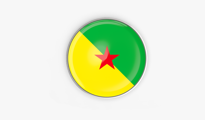 Round Button With Metal Frame, HD Png Download