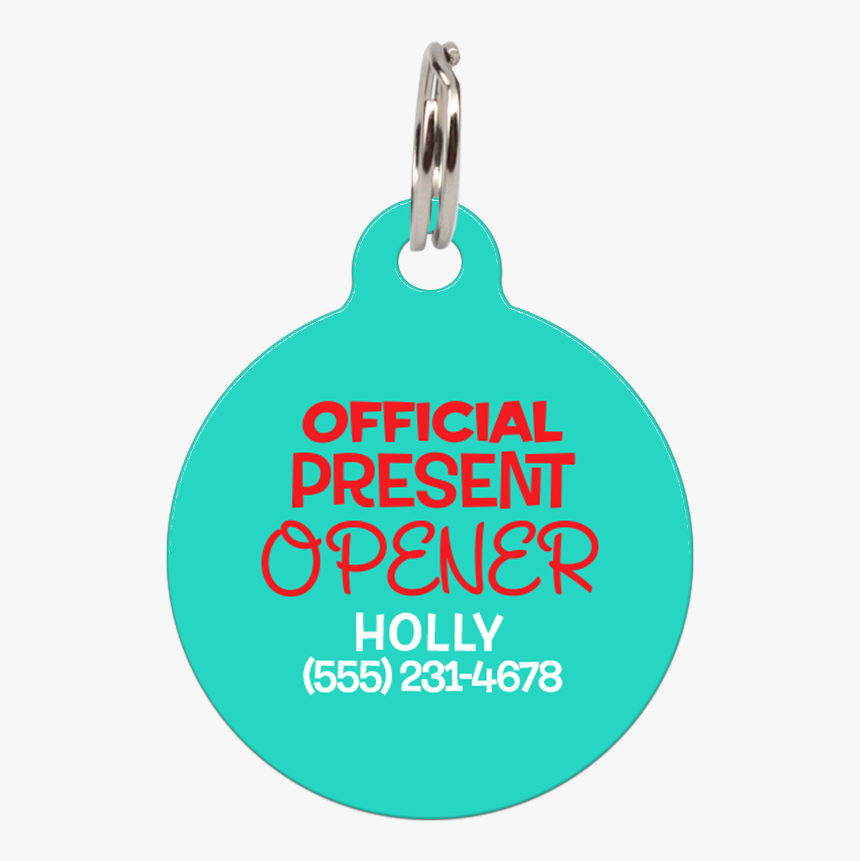 Aqua Official Present Opener Funny Dog Id Tag For Pets, HD Png Download