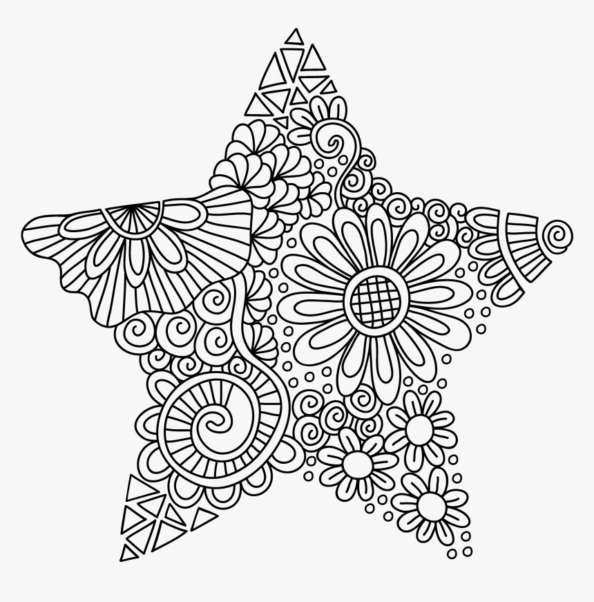 Star Doodle Png, Transparent Png