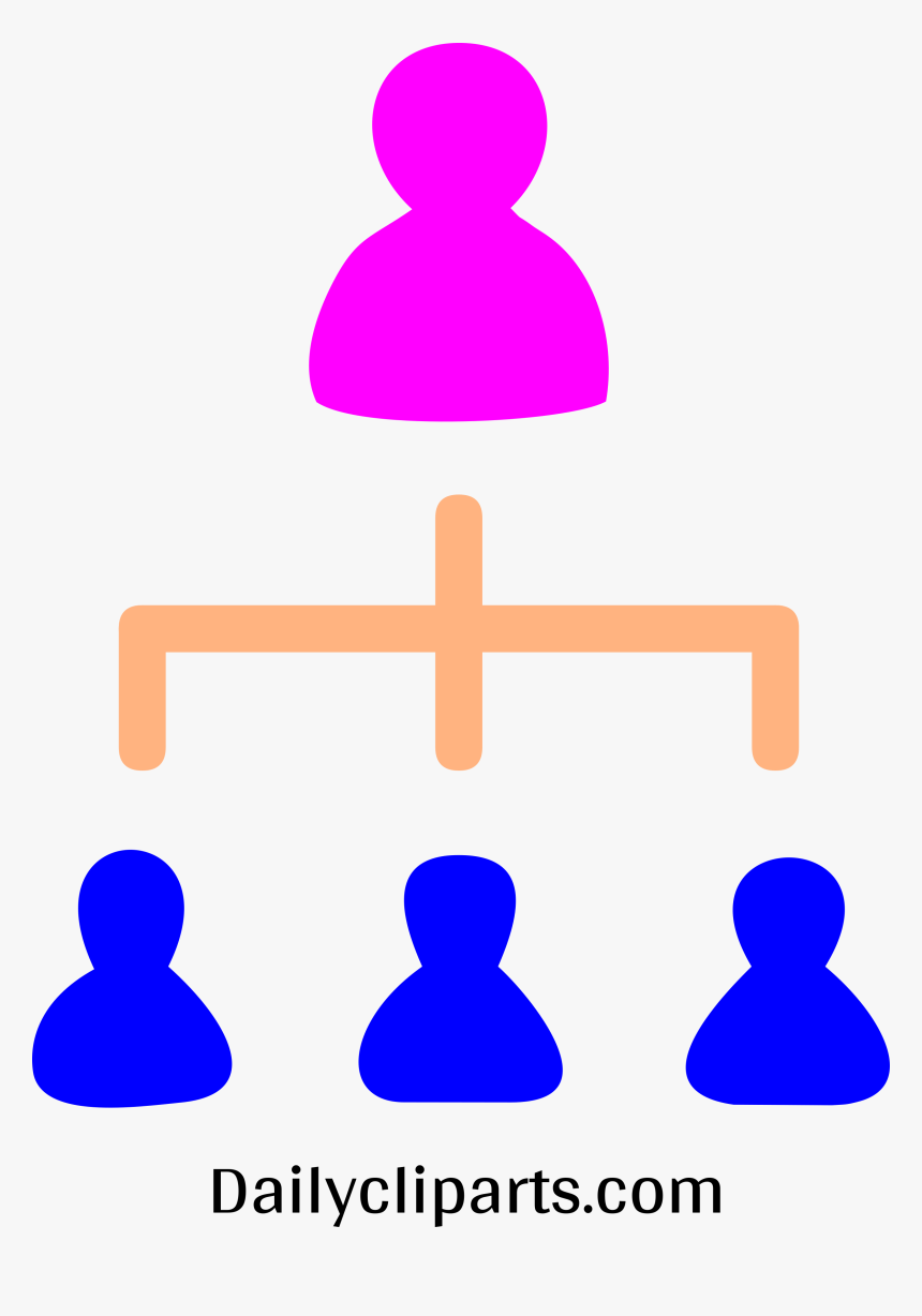 Female Boss 3 Male Managers Office Hierarchy Icon Image, HD Png Download