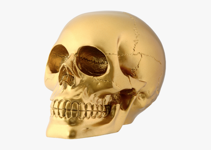 Gold Skull Png, Transparent Png