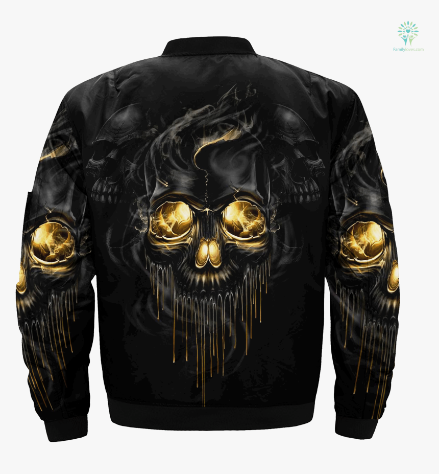 Black And Gold Skull Over Print Jacket %tag Familyloves, HD Png Download
