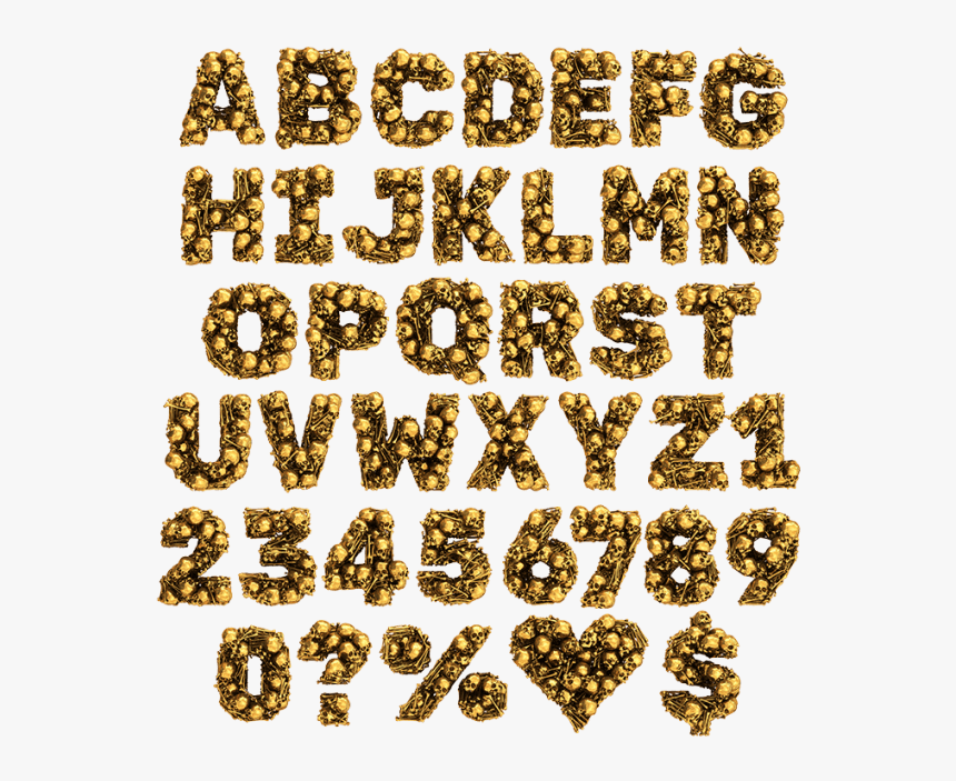 Gold Skull Png, Transparent Png