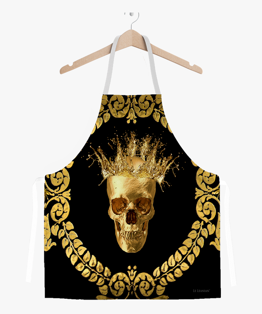Classic Apron Gold Skull And Crown Gold Wreath Color, HD Png Download