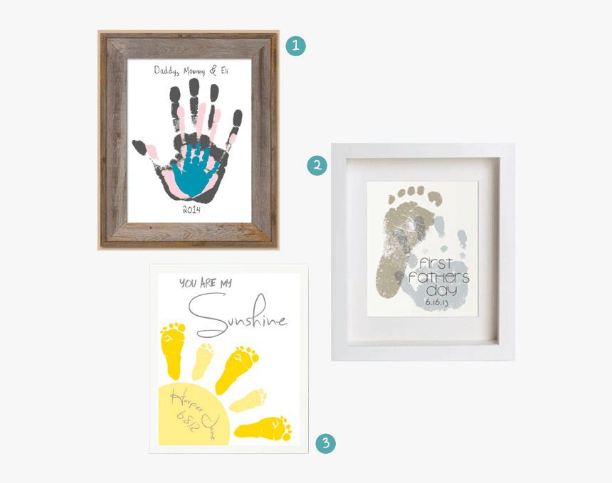 Regalo Dia Padre Huellas Impresas Familia, HD Png Download