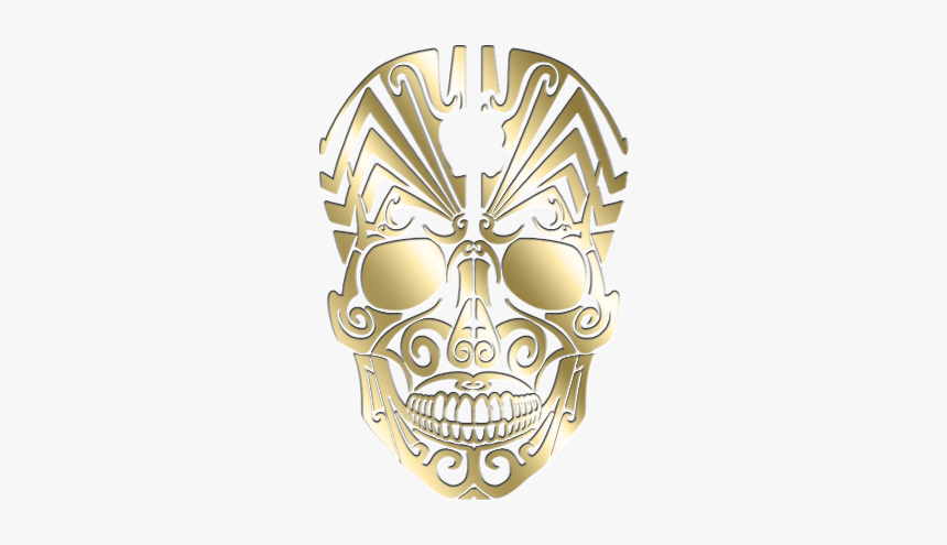 Gold Skull Engraving Iphone X, HD Png Download