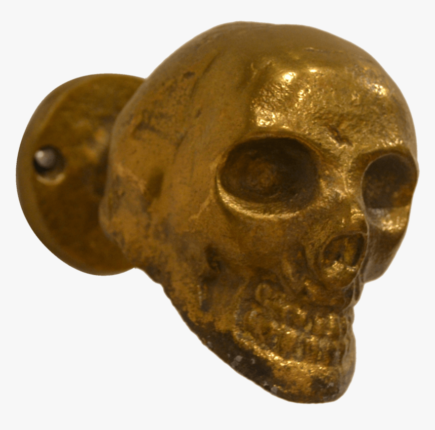 Raw Rustic Gold Skull Decorative Hook, HD Png Download