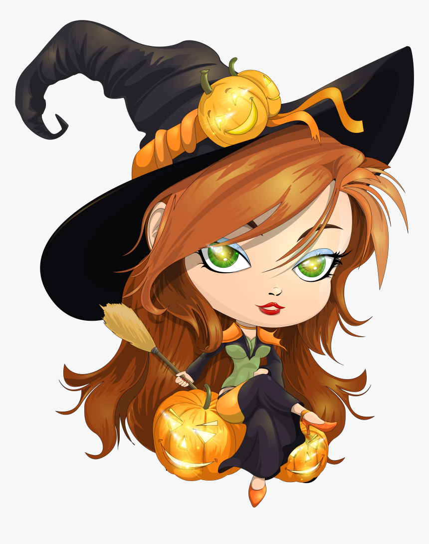 Cute Witch Clipart, HD Png Download