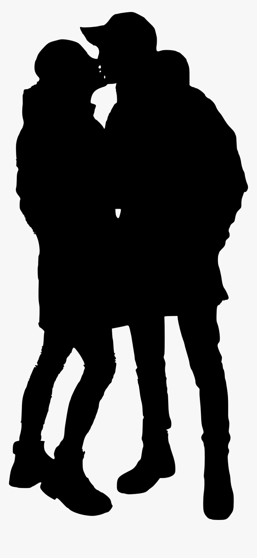 Couple Silhuette Png, Transparent Png