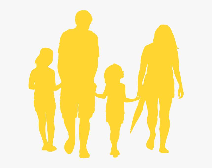 Couple Silhouette Holding Hands Png, Transparent Png