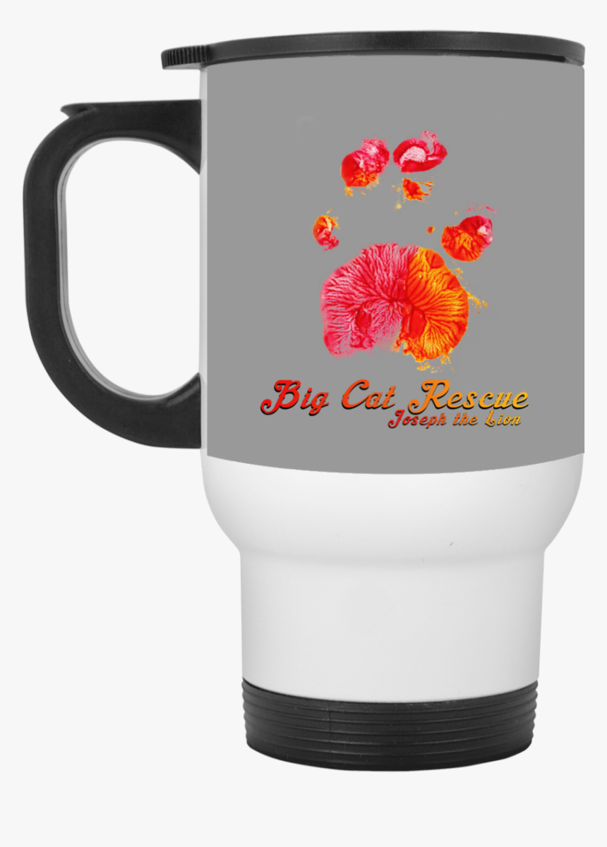 Joseph The Lion Paw Print Xp8400w White Travel Mug, HD Png Download