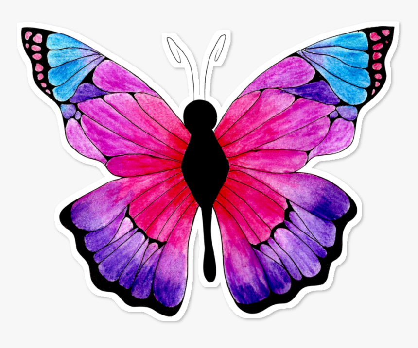 Adesivo Borboleta De Juliana Vidalna, HD Png Download