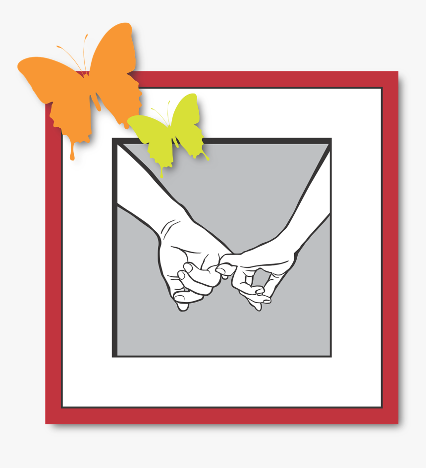 Love Hands Keep Butterfly Png Image, Transparent Png