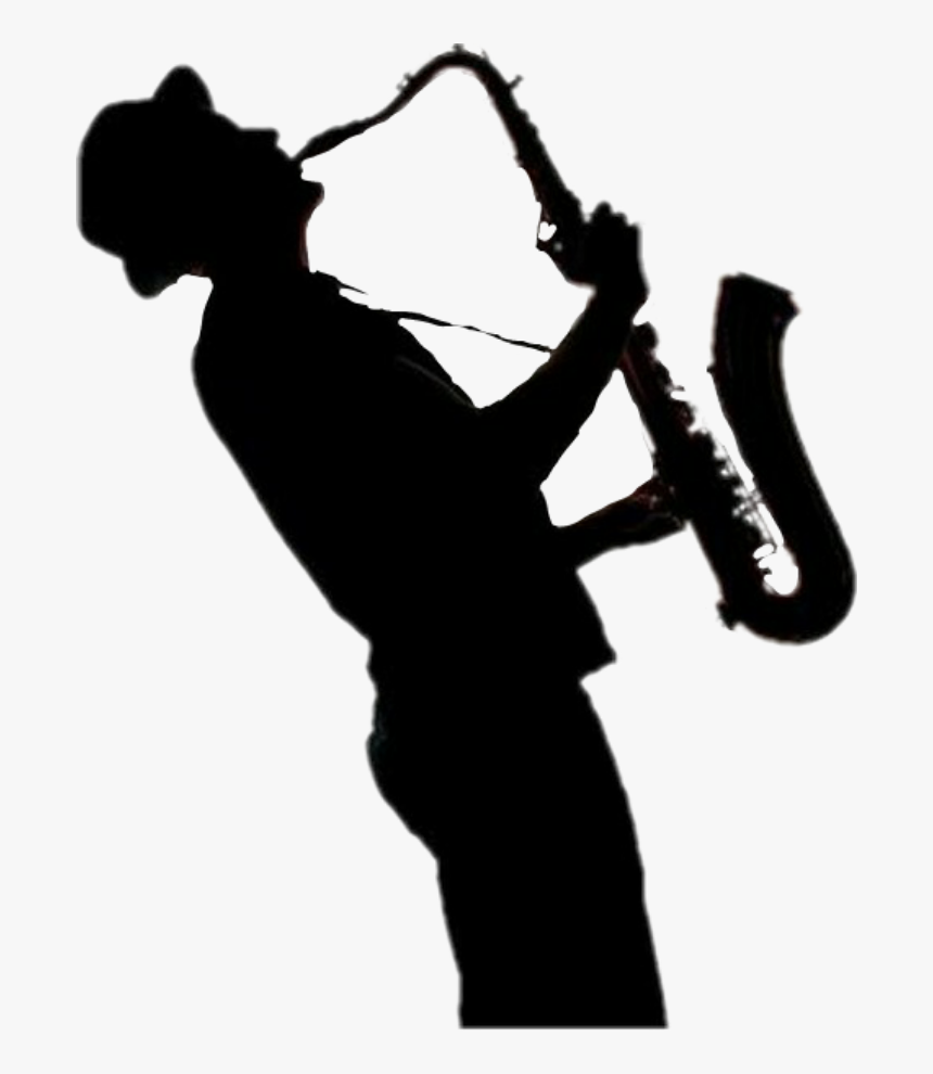Saxophone Silhouette Png, Transparent Png