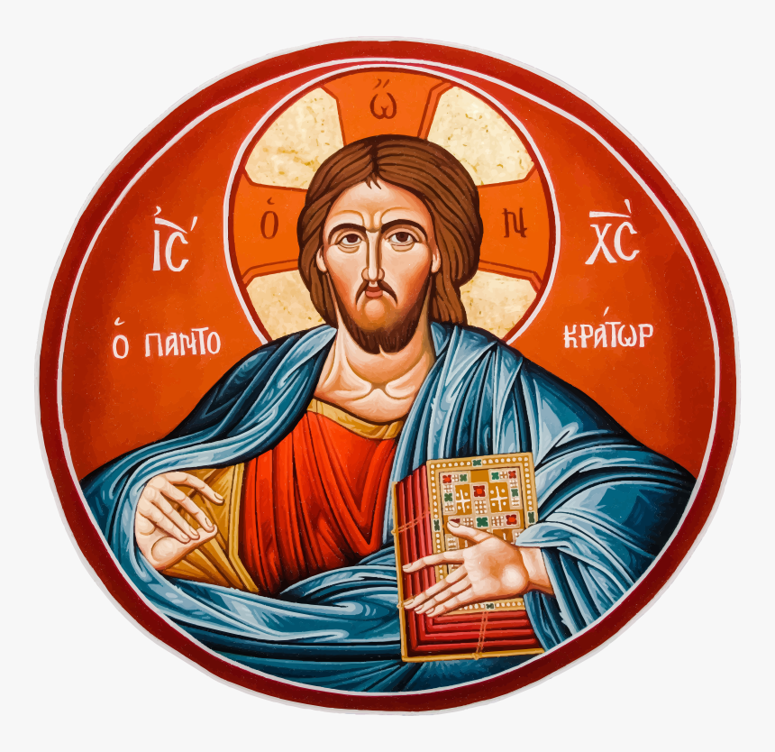 Greek Orthodox Jesus Christ Mural, HD Png Download