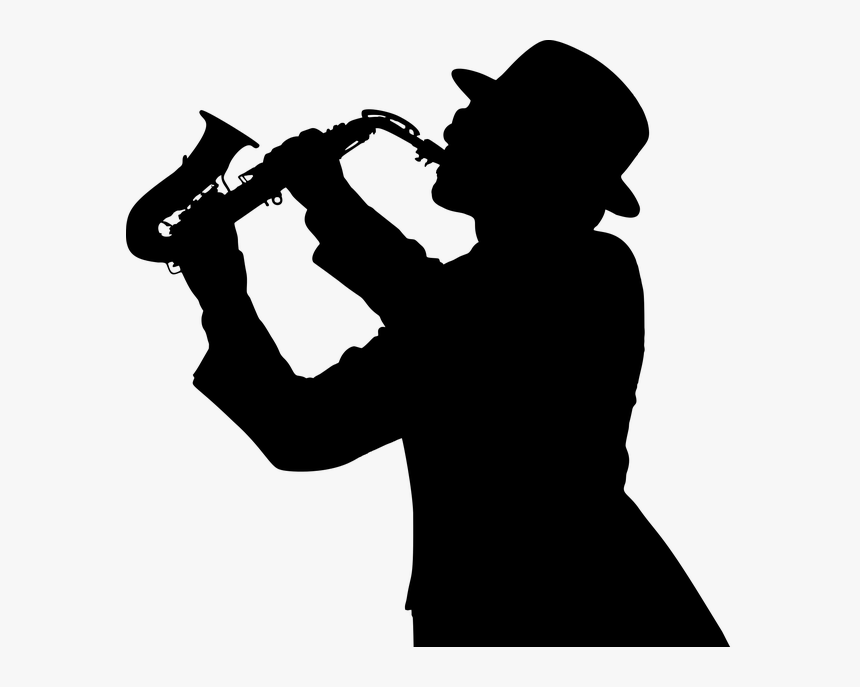 Saxophone Silhouette Png, Transparent Png