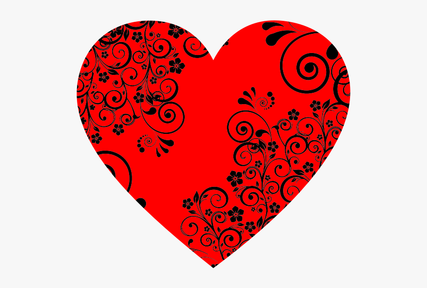 Floral Flourish Heart, HD Png Download