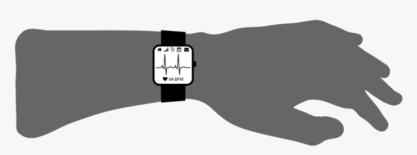 Smartwatch On Wrist, HD Png Download
