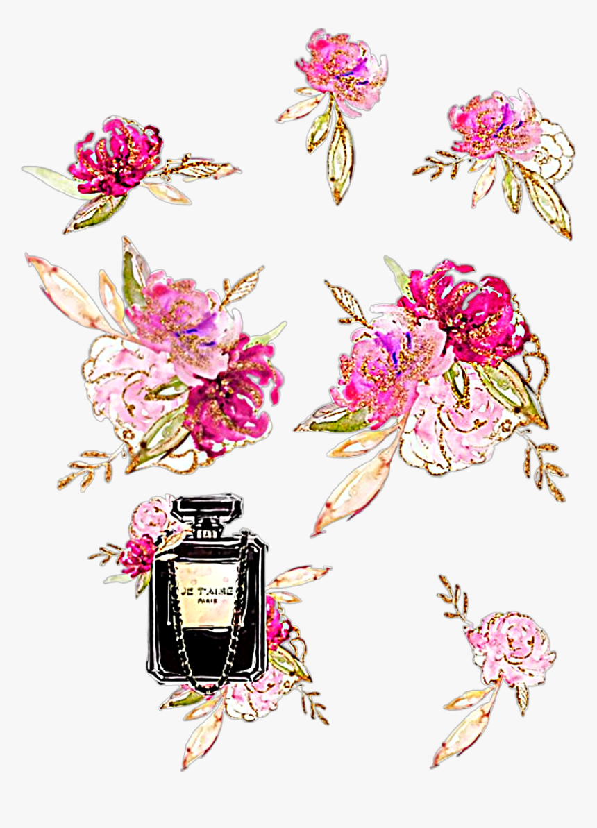 #watercolor #flowers #floral #bouquet #roses #lillies, HD Png Download