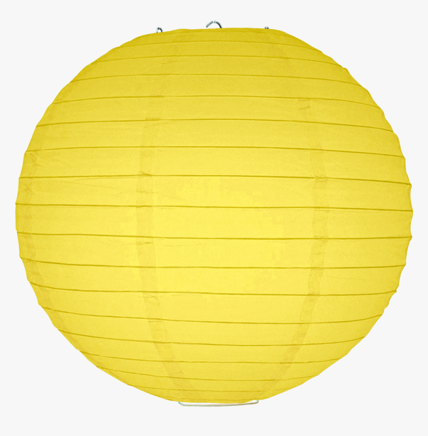 Yellow Ribbed Paper Lanterns , Png Download, Transparent Png