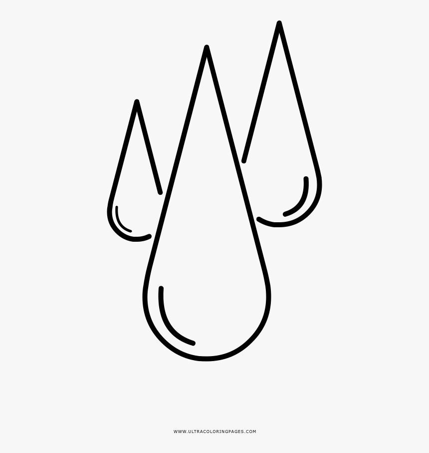 Gotas Página Para Colorear, HD Png Download