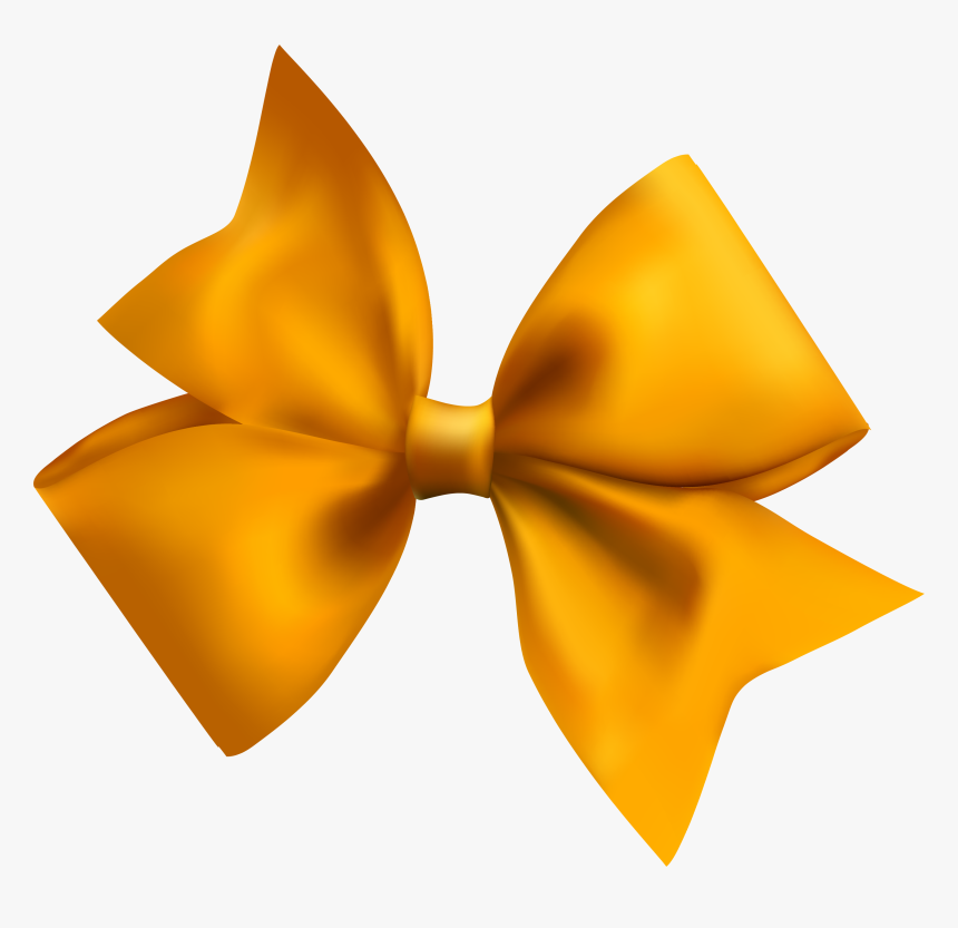 Orange Bow Png, Transparent Png