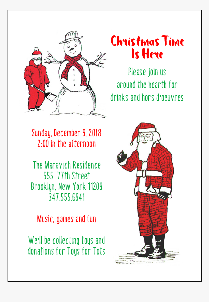 Christmas Holiday Party Invitation, HD Png Download