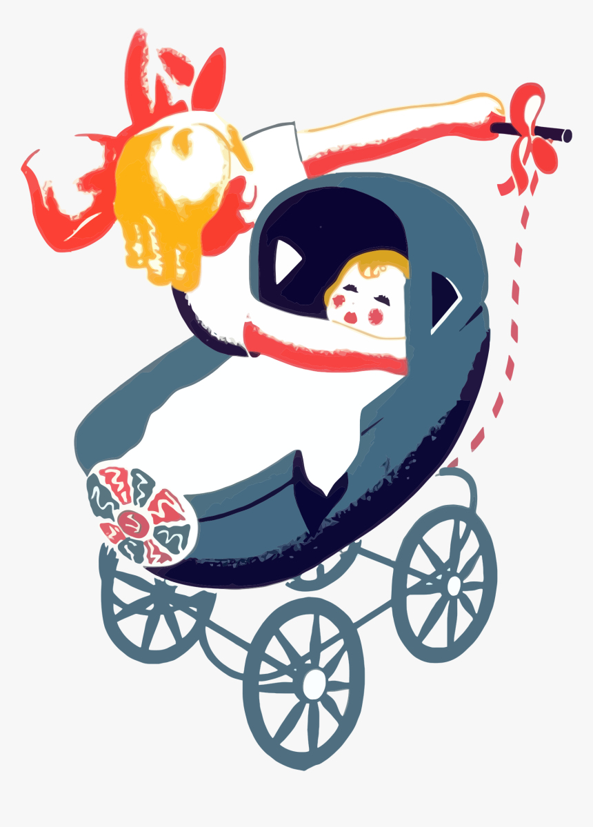 Vintage Baby Carriage Stroller, HD Png Download