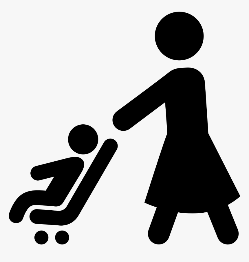 Mother Walking With Baby Stroller Comments, HD Png Download