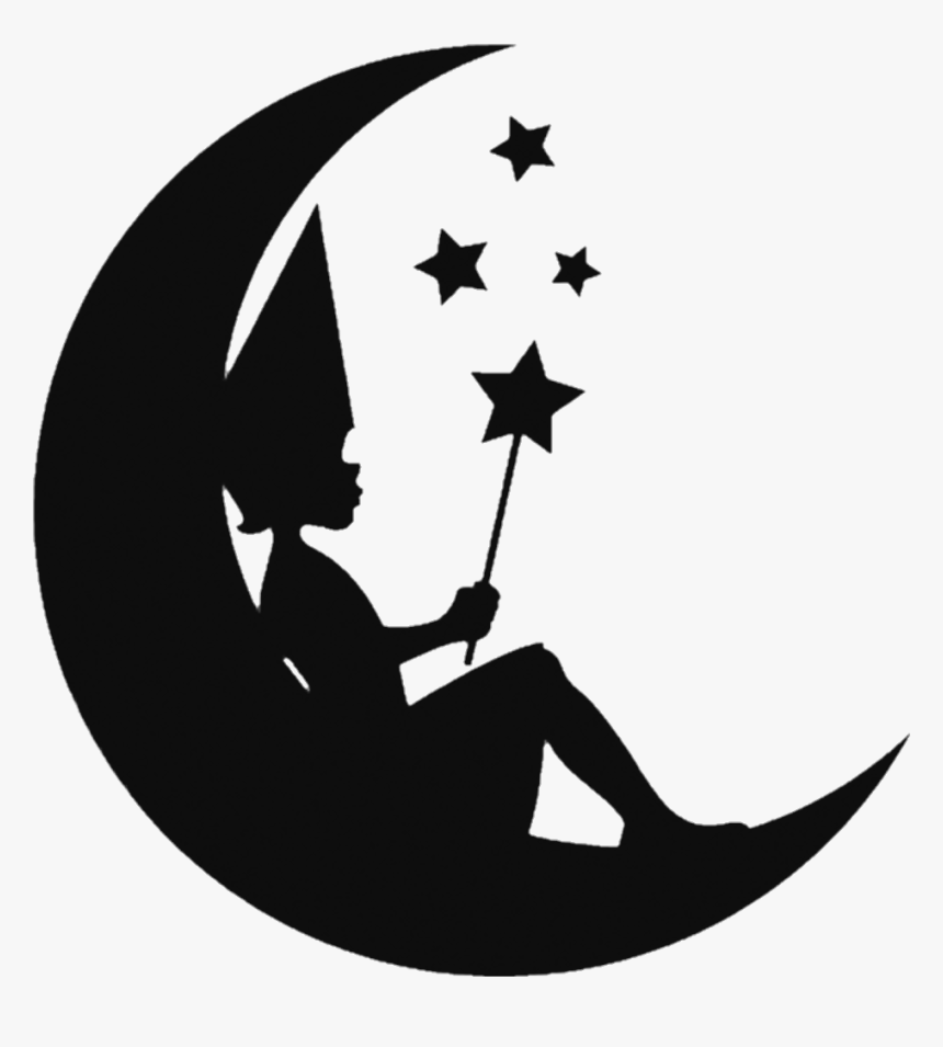 Freetoedit Silhouette Art Night Sky Moon Disney Fairyt, HD Png Download