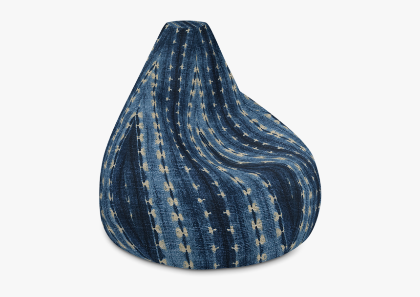 Shibori Indigo Print Bean Bag Chair, HD Png Download