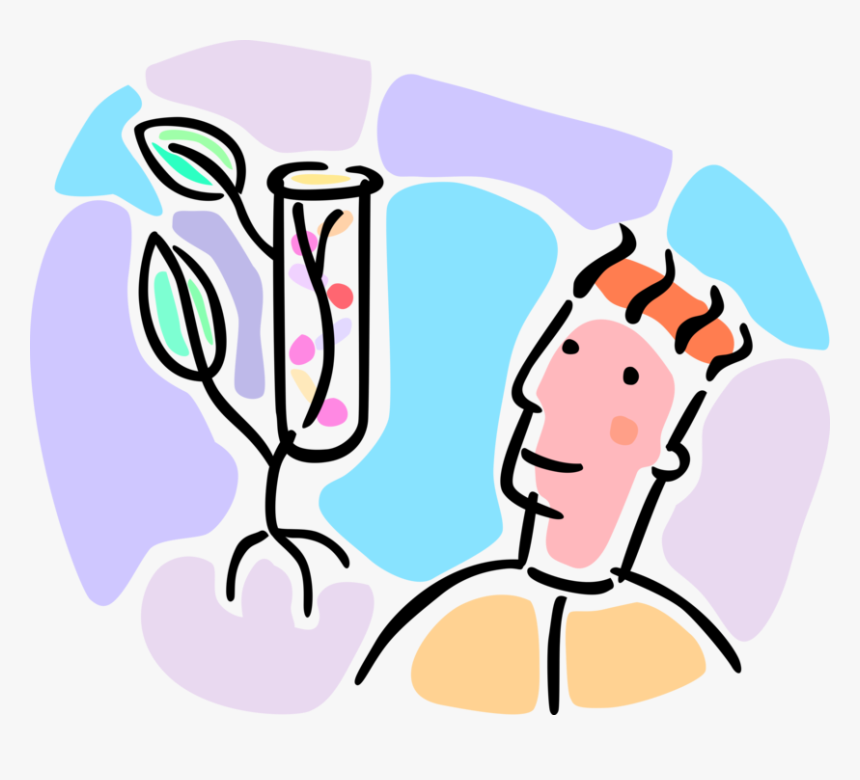 Vector Illustration Of Biologist Plant Scientist Studies, HD Png Download