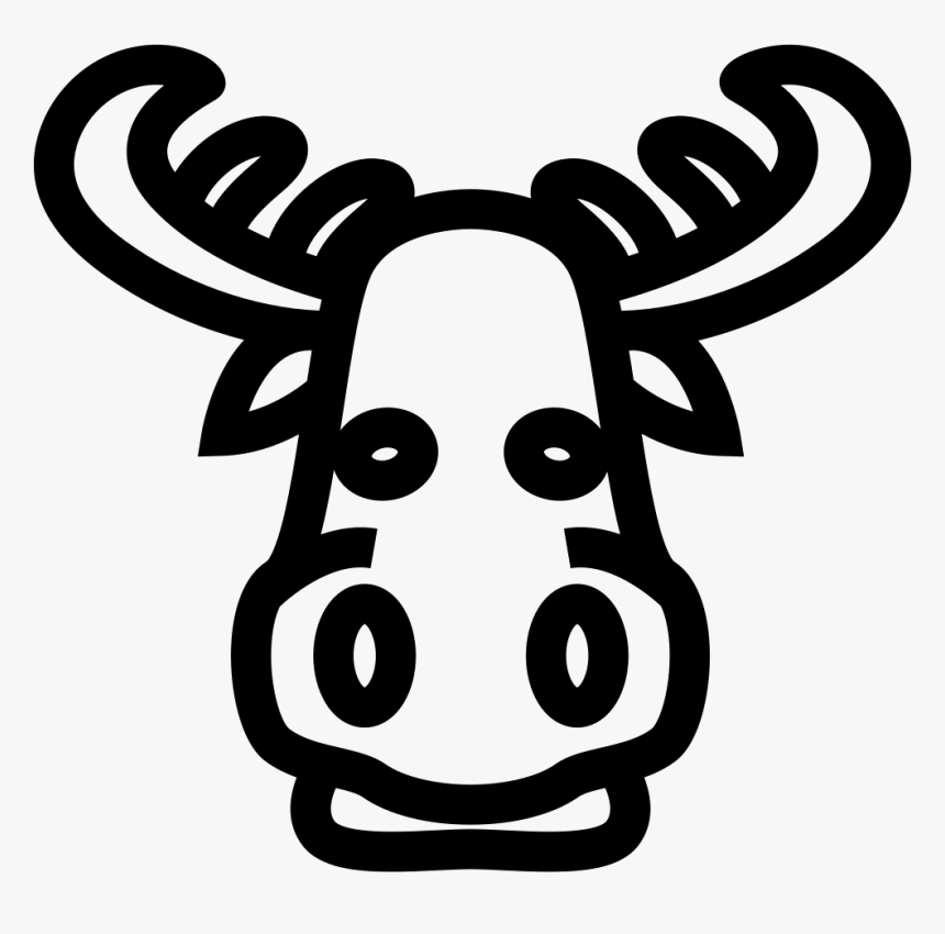 Moose Face Outline, HD Png Download