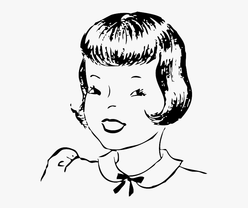 Girl Hair Outline Png, Transparent Png