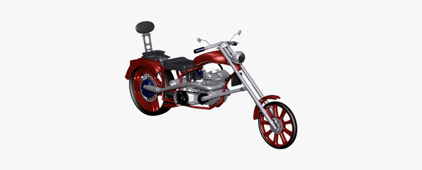 Motorcycle, Vehicle, Two Wheeled Vehicle, Digital Art, HD Png Download