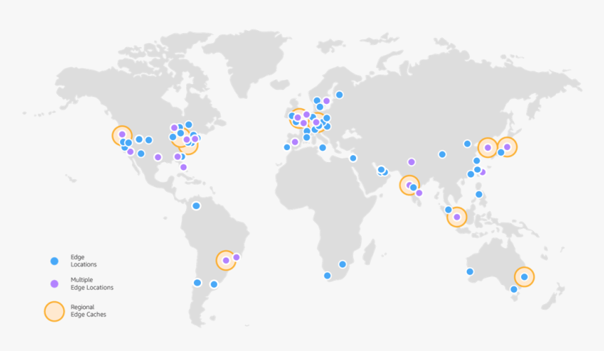 Amazon Cloudfront Edge Locations, HD Png Download