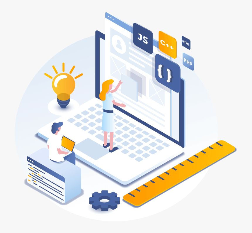 Website Development Illustration, HD Png Download