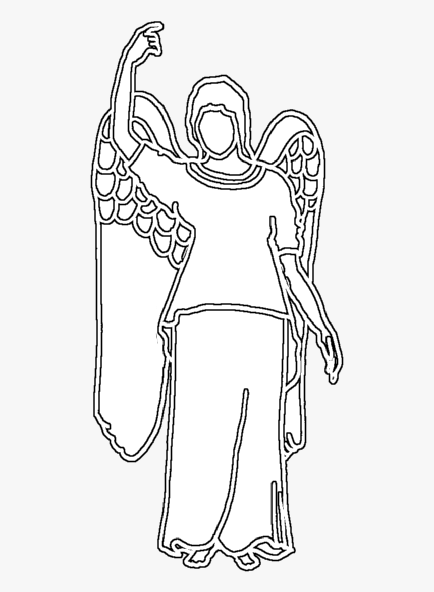 White Angel Silhouette, HD Png Download