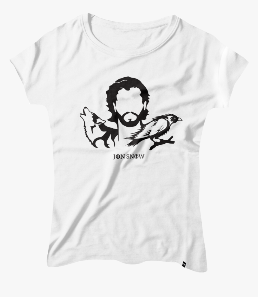 Camiseta Feminina John Snow Mo9072, HD Png Download