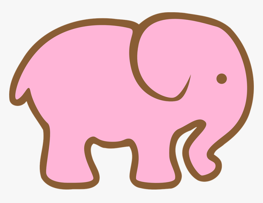 Elephant, Pink, Animal, HD Png Download