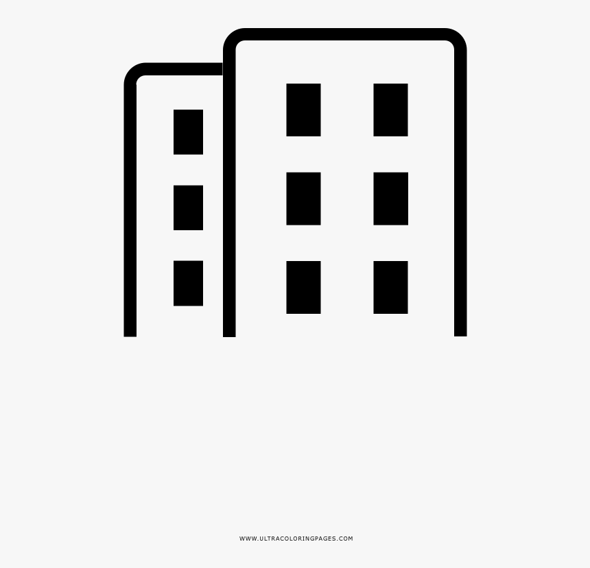 Building Coloring Page, HD Png Download