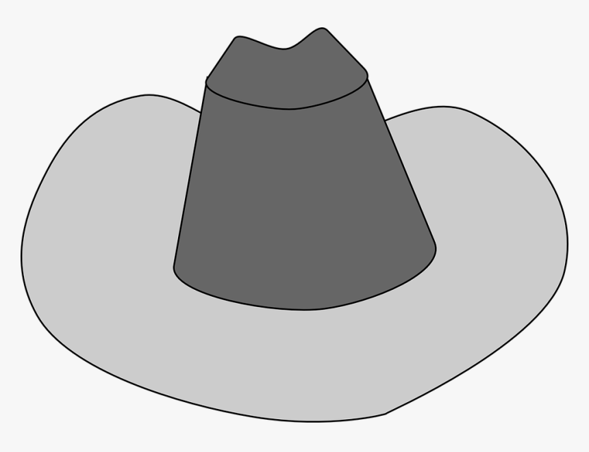 Cowboy, Hat, Western, Sombrero, Rancher, Clothing - Gray Cowboy Hat Clip Art, HD Png Download
