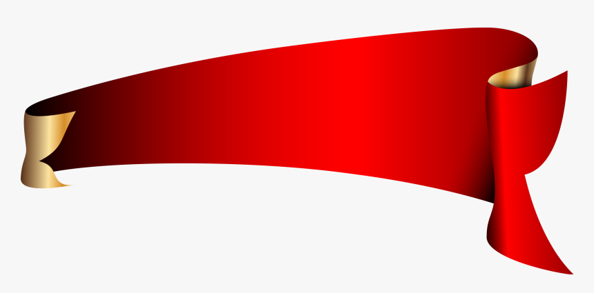 Red Roll Angle Vector Banner Png Download - Vector Banner Flag Png, Transparent Png