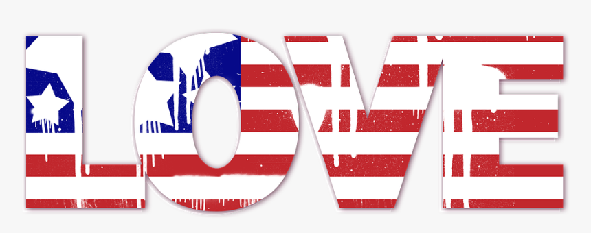 Usa, Us Flag, Love, Spray Paint, Patriotic, America - Usa Love Png, Transparent Png